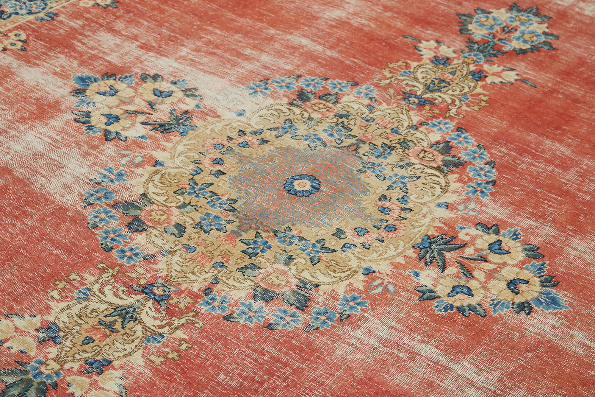 Handmade Wool Cotton Rug | Durable Wool Carpet – Classic Vintage Carpet 7'11''x11'1''