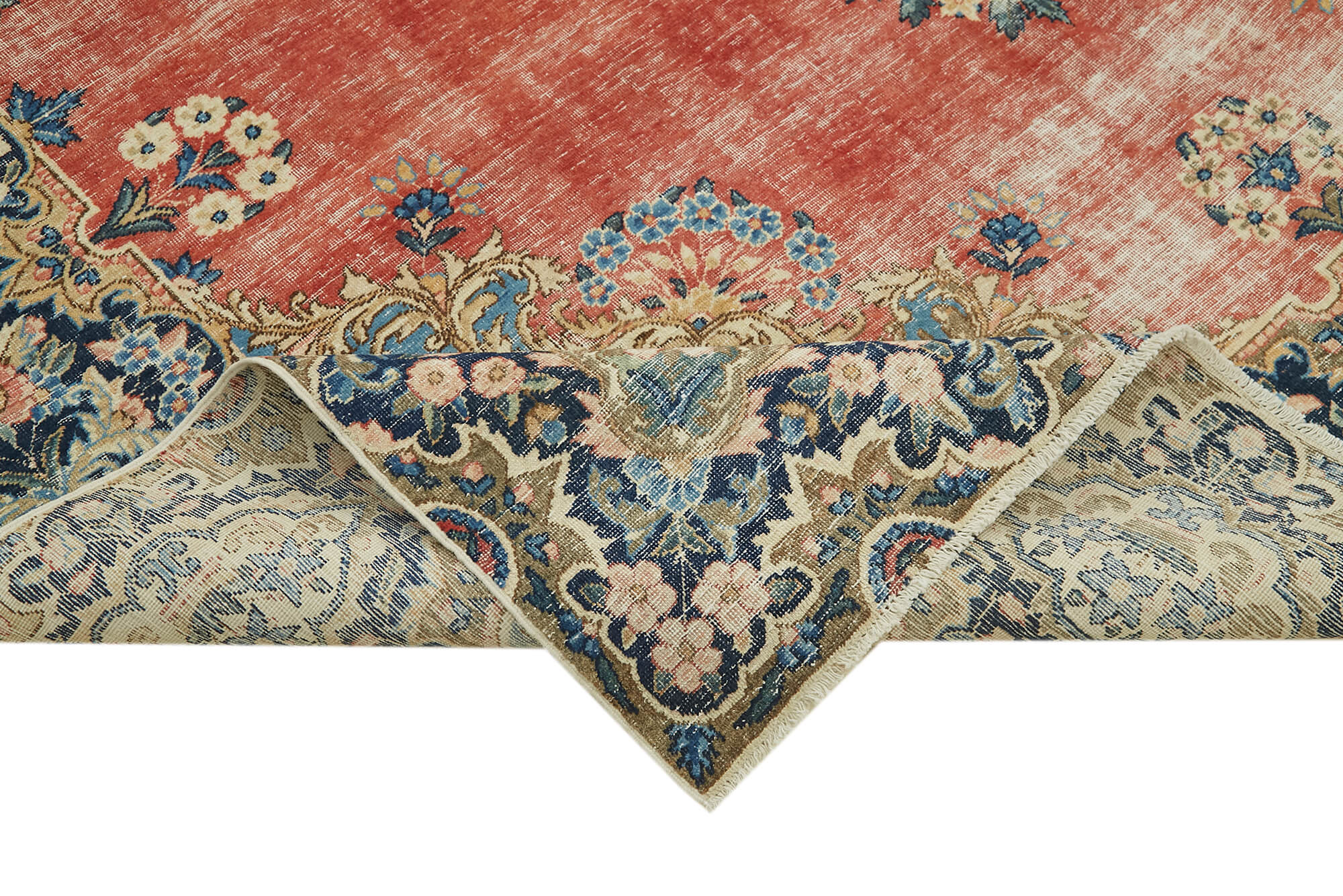 Handmade Wool Cotton Rug | Durable Wool Carpet – Classic Vintage Carpet 7'11''x11'1''