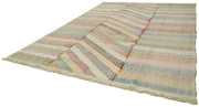 Handmade Area Rug – Vintage Turkish Carpet Cotton Wool Geometric Design 9'10''x13'1''