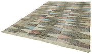 Handmade Wool Area Rug – Neutral Beige Geometric Cotton Wool Rug 8'2''x11'4''