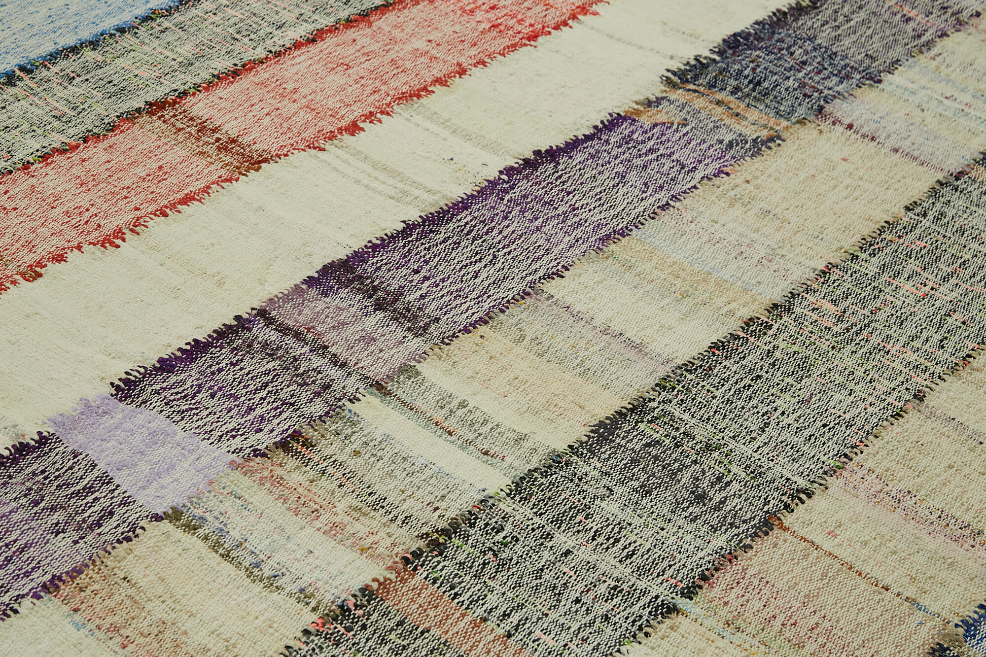 Handmade Wool Area Rug – Neutral Beige Geometric Cotton Wool Rug 8'1''x10'9''