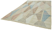 Handmade Wool Area Rug - Neutral Beige Geometric Turkish Wool Carpet 8'2"x11'11"