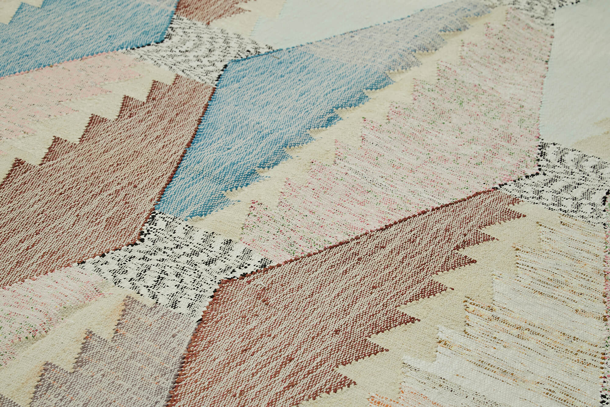 Handmade Wool Area Rug - Neutral Beige Geometric Turkish Wool Carpet 8'2"x11'11"