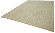 Handmade Wool Cotton Rug – Classic Area Rug 9'4'' x 13'7'' Beige Vintage Turkish Carpet