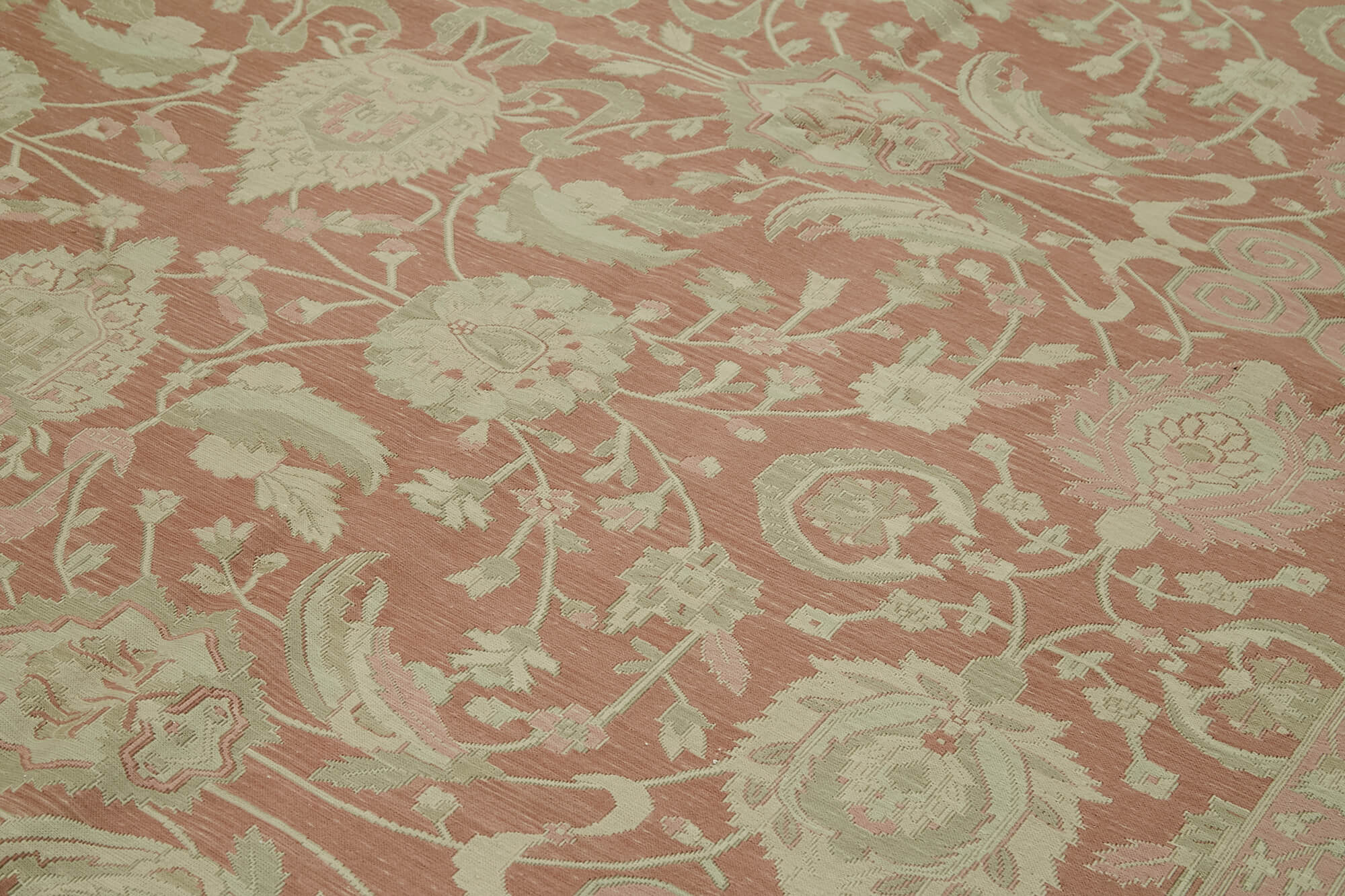 Handmade Wool Cotton Rug - Soft Textured Carpet, Artisan Crafted Rug with Natural Wool Cotton Blend, 11'5''x15'1''