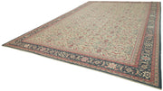 Handmade Wool Cotton Rug – Classic Beige Large Vintage Turkish Carpet 11'5''x17'6''