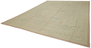 Handmade Wool Cotton Rug – Classic Beige Vintage Turkish Carpet 11'4''x14'8''