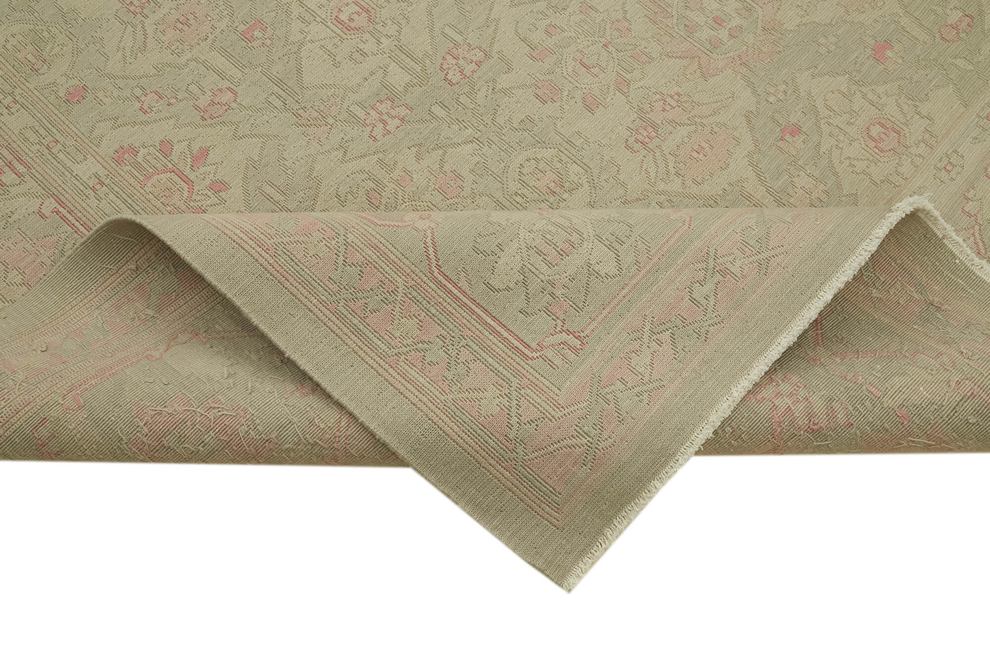 Handmade Wool Cotton Rug – Turkish Vintage Rug Classic Style Carpet 8'4''x11'3''