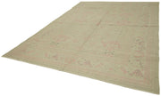 Handmade Wool Cotton Rug - Beige Classic Style Vintage Area Rug 8'3" x 11'6"