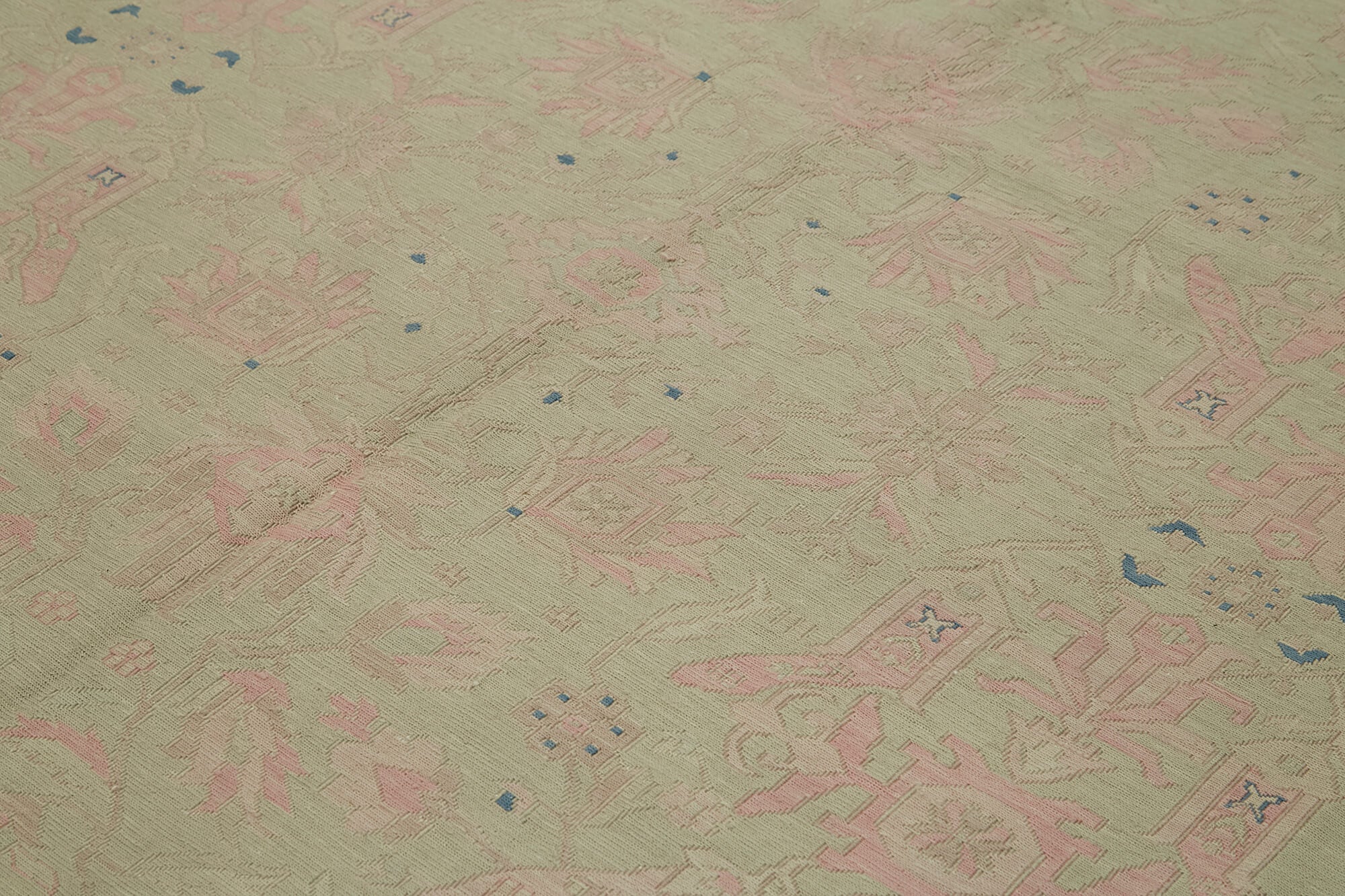 Handmade Wool Cotton Rug – Sumak Beige Classic Style Carpet 9'3''x13'1''