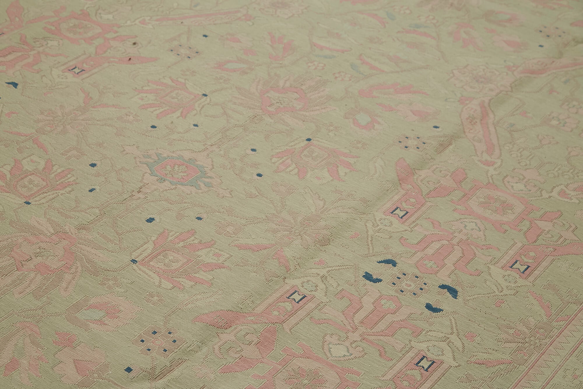 Handmade Wool Cotton Rug – Classic Beige Style | Durable Turkish Hand Knotted Carpet 9'5''x13'3''