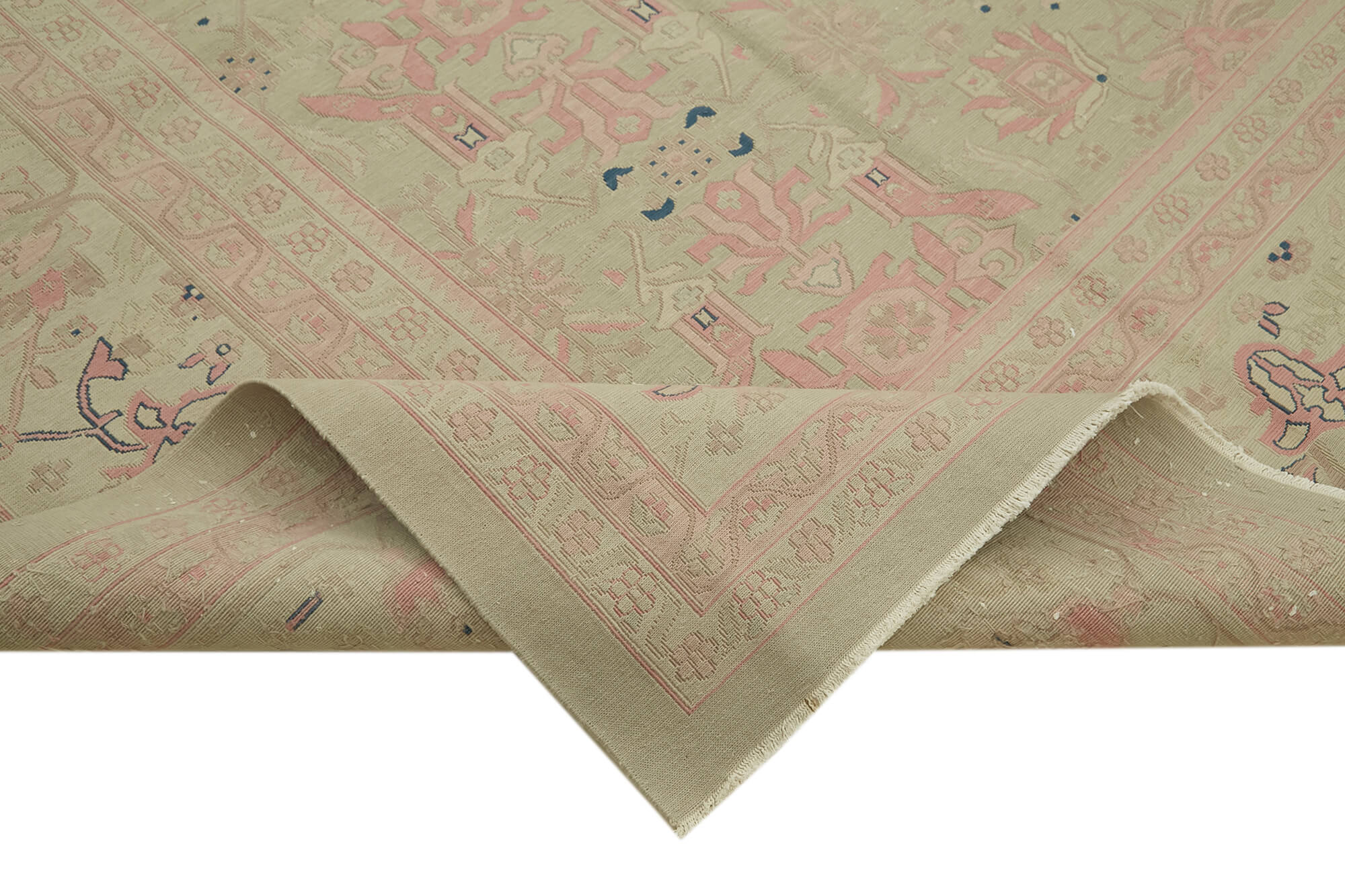 Handmade Wool Cotton Rug – Classic Beige Style | Durable Turkish Hand Knotted Carpet 9'5''x13'3''