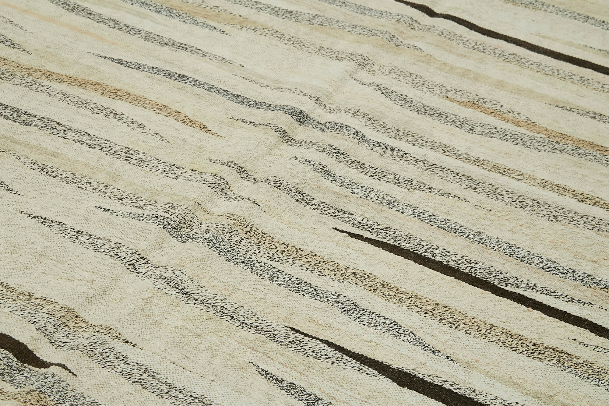 Handmade Hemp Rug – Kendir Beige Geometric Area Rug 8'1'' x 11'11'' | Eco Friendly Durable Mat