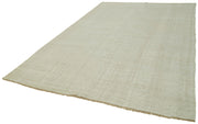 Handmade Hemp Rug - Beige Geometric Area Rug | Durable Wool Cotton Blend Carpet