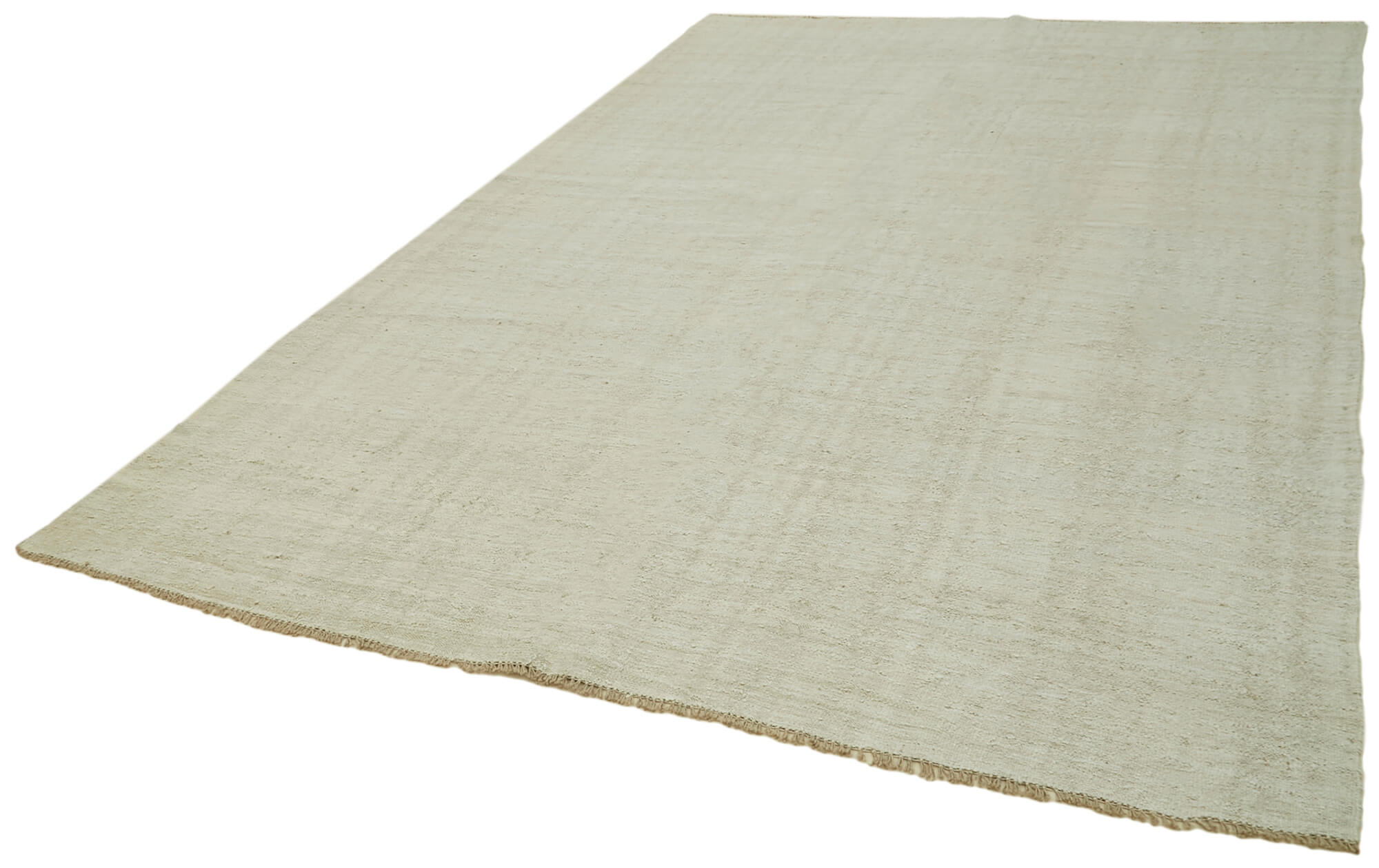 Handmade Hemp Rug - Beige Geometric Area Rug | Durable Wool Cotton Blend Carpet