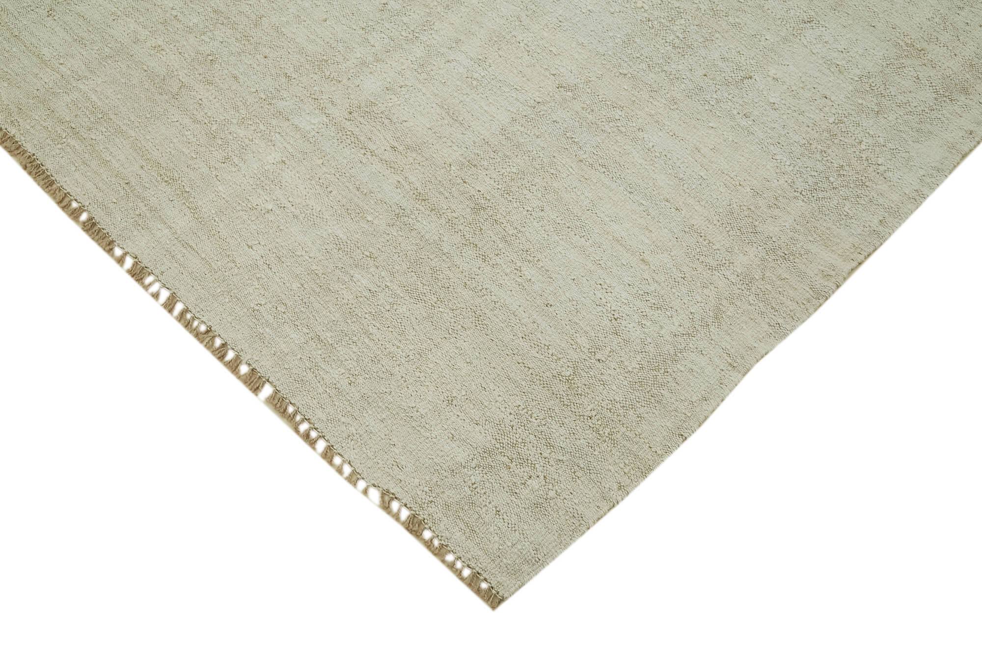 Handmade Hemp Rug - Beige Geometric Area Rug | Durable Wool Cotton Blend Carpet