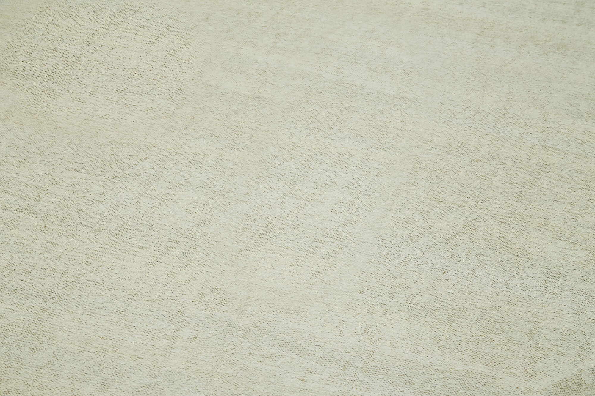 Handmade Hemp Rug - Beige Geometric Area Rug with Soft Textured Cotton Wool Blend