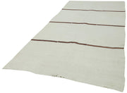 Handmade Hemp Rug Featuring Geometric Design - Vintage Turkish Carpet 5'9'' x 12'3''