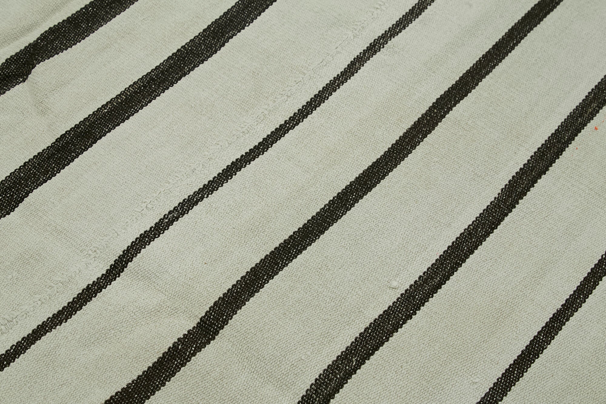 Handmade Hemp Rug – Kendir White Geometric Area Rug 6'7'' x 8'1'' Durable Cotton Blend
