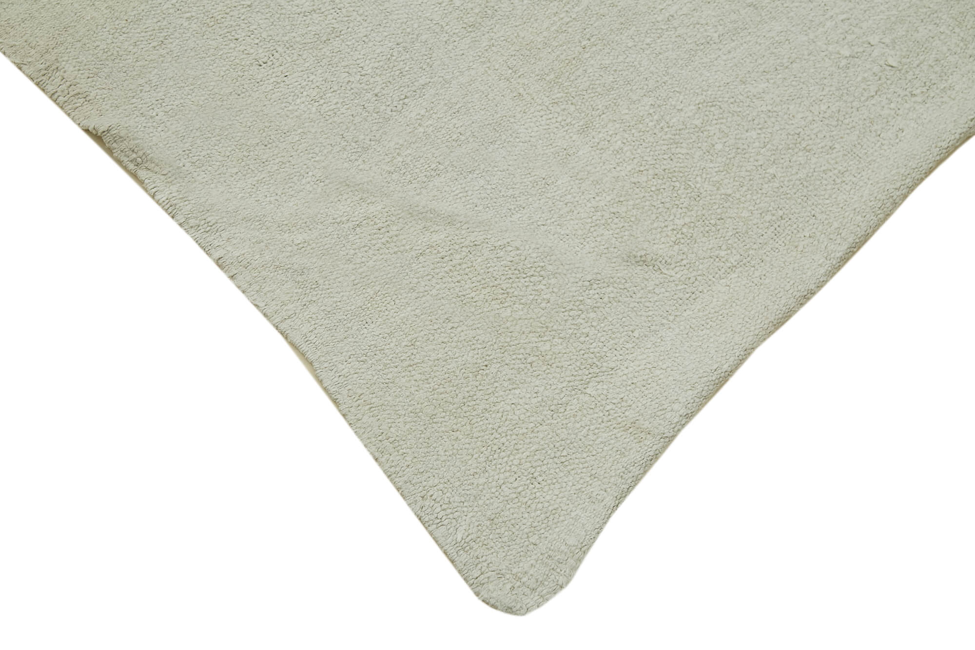 Handmade Hemp Rug – White Geometric Area Rug With Turkish Wool & Cotton Blend