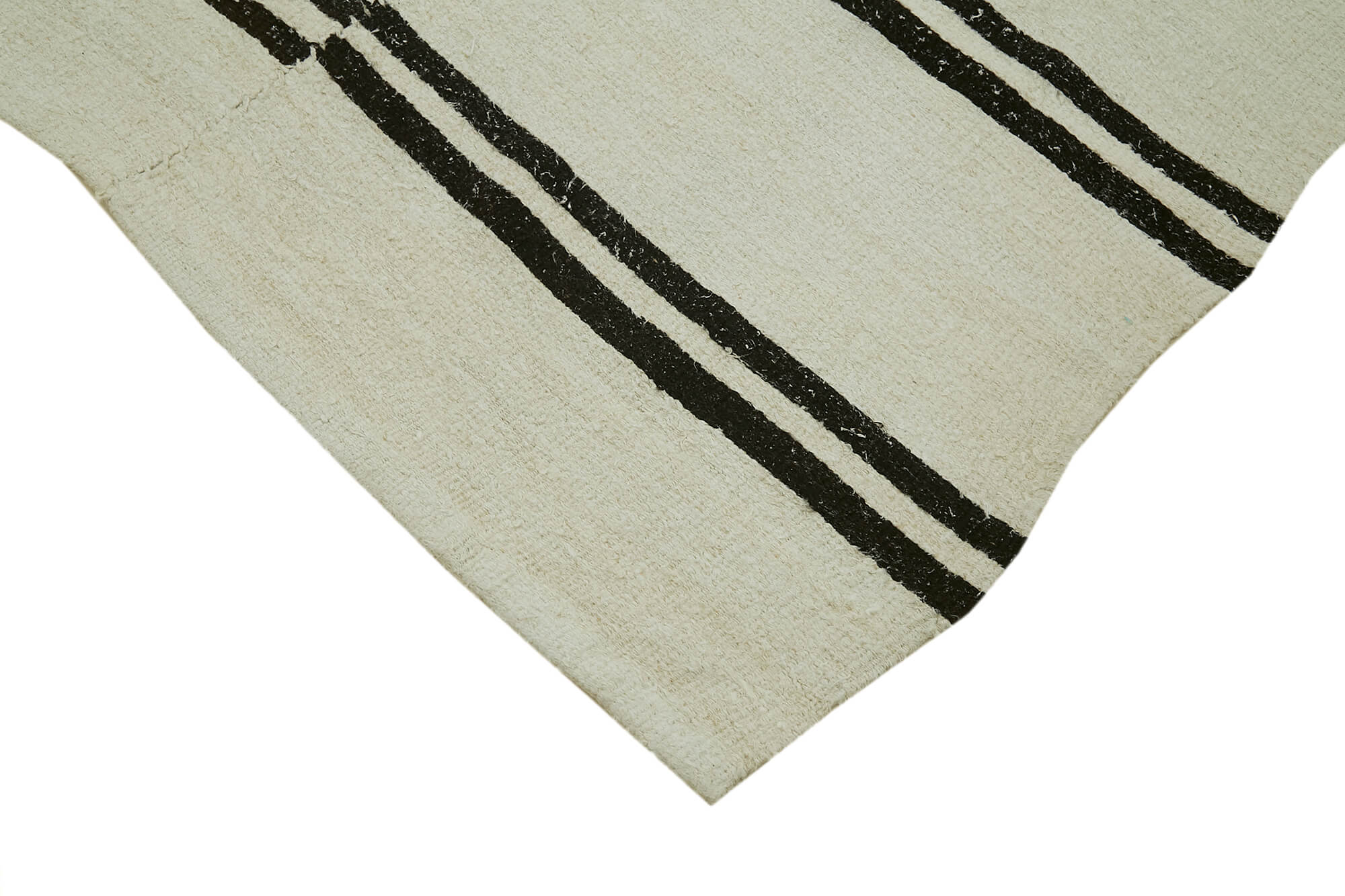 Handmade Hemp Rug – Beige Geometric Area Rug | Vintage Turkish Carpet 6'5''x12'8''