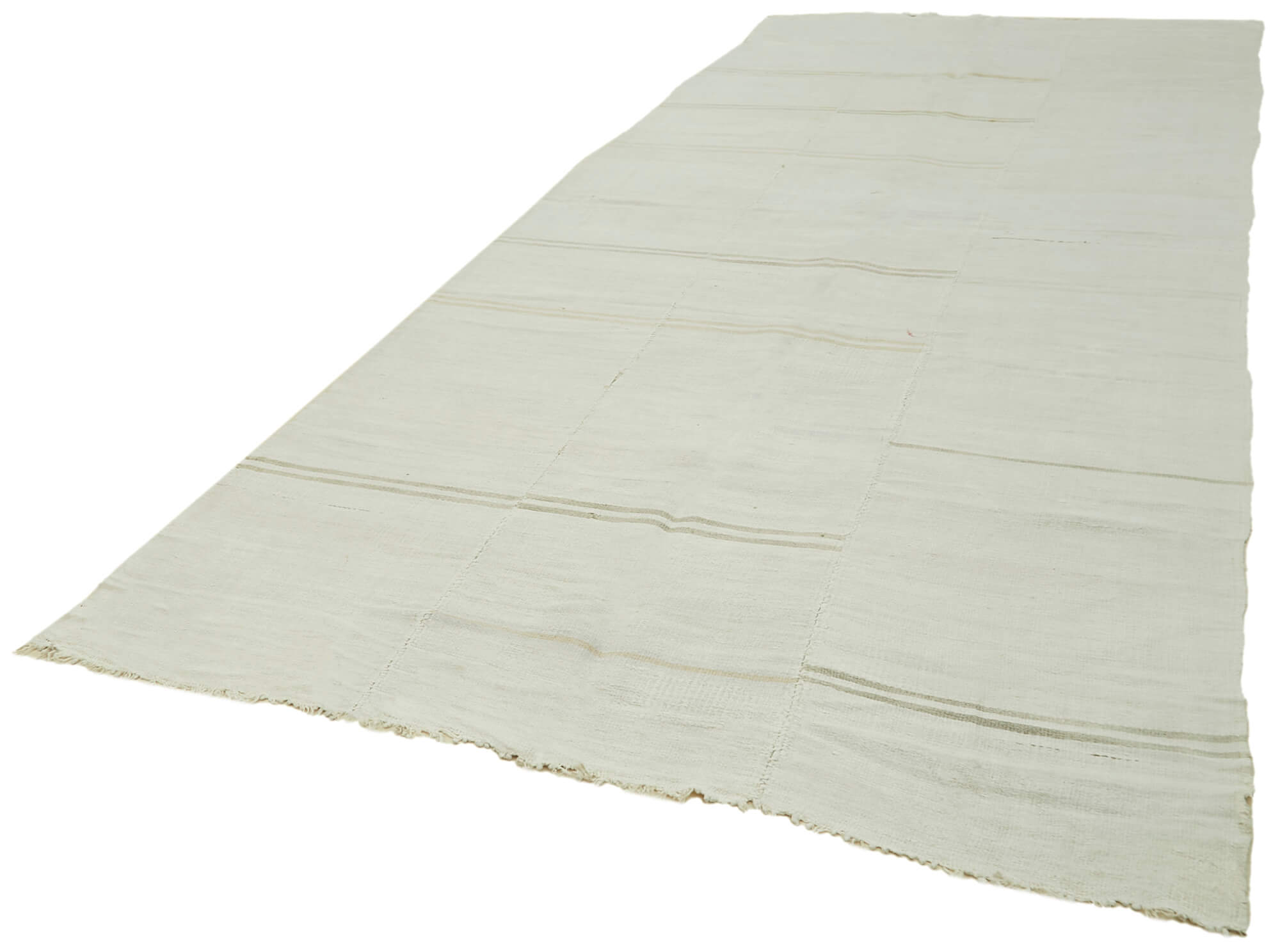 Handmade Hemp Rug – White Geometric Pattern | Durable Eco Friendly Carpet