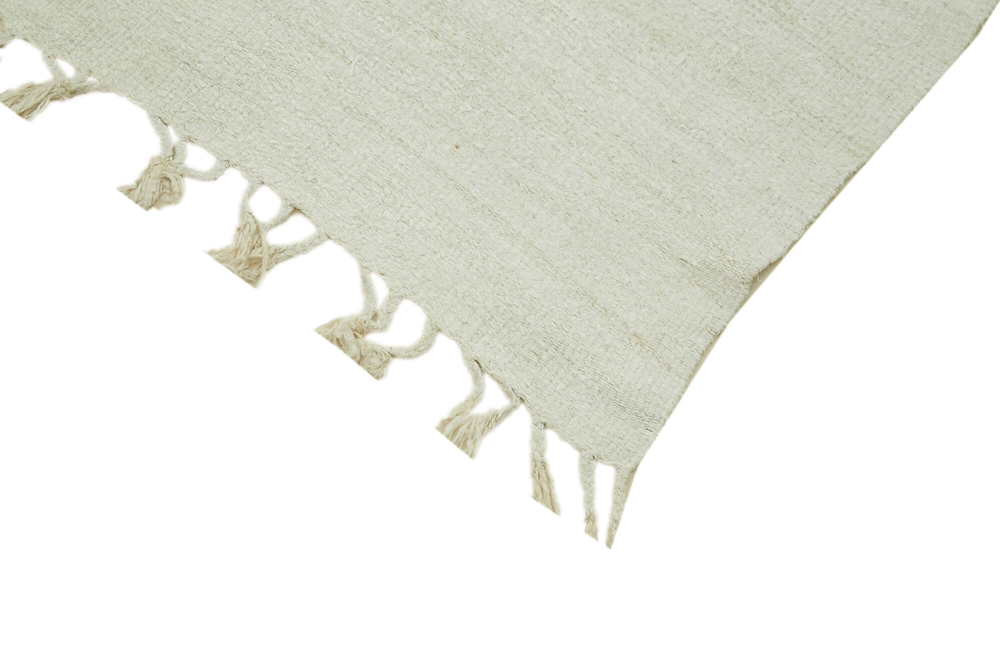 Handmade Hemp Rug – White Geometric Area Rug | Durable Natural Fiber Carpet
