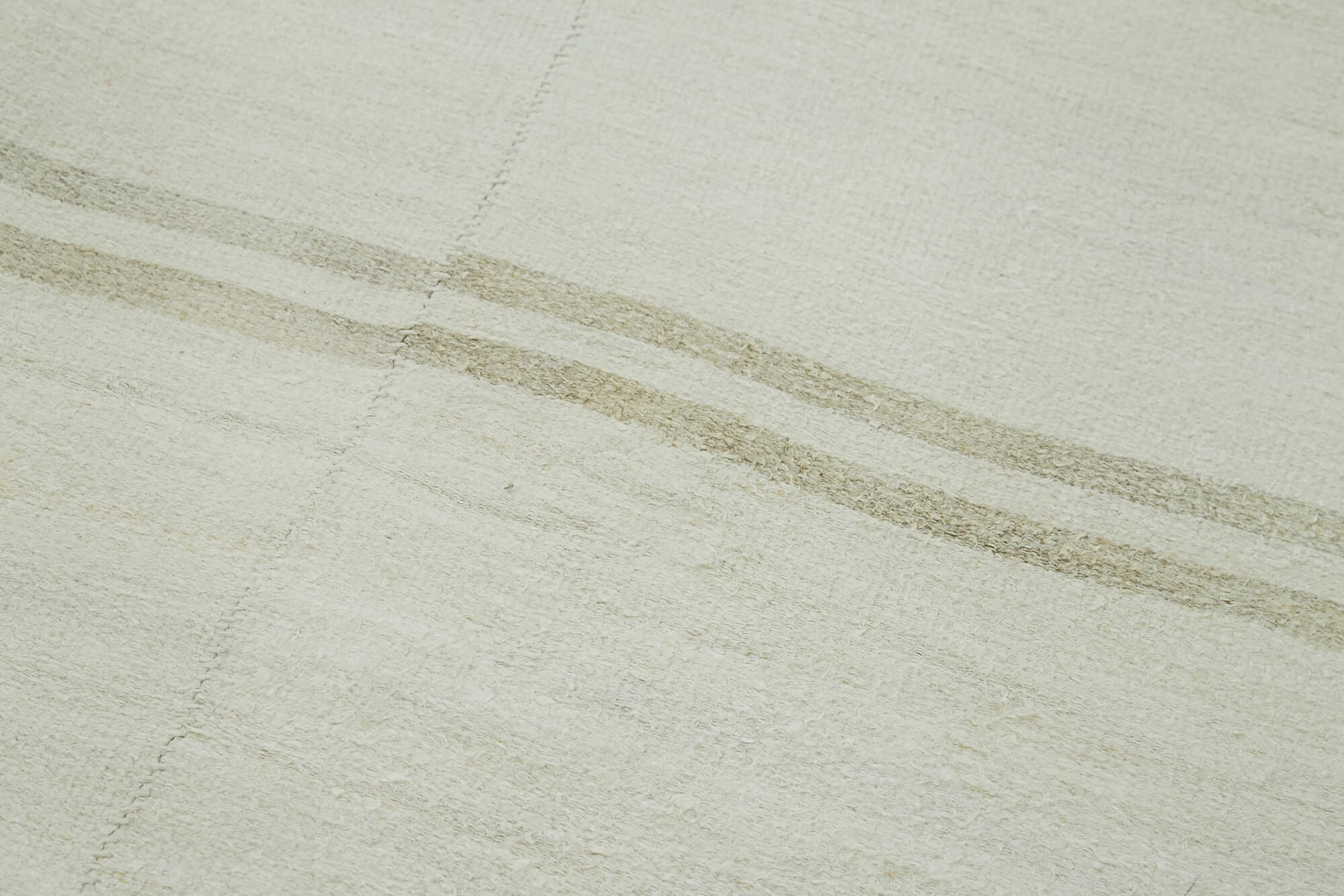 Handmade Hemp Rug – White Geometric Area Rug | Durable Natural Fiber Carpet