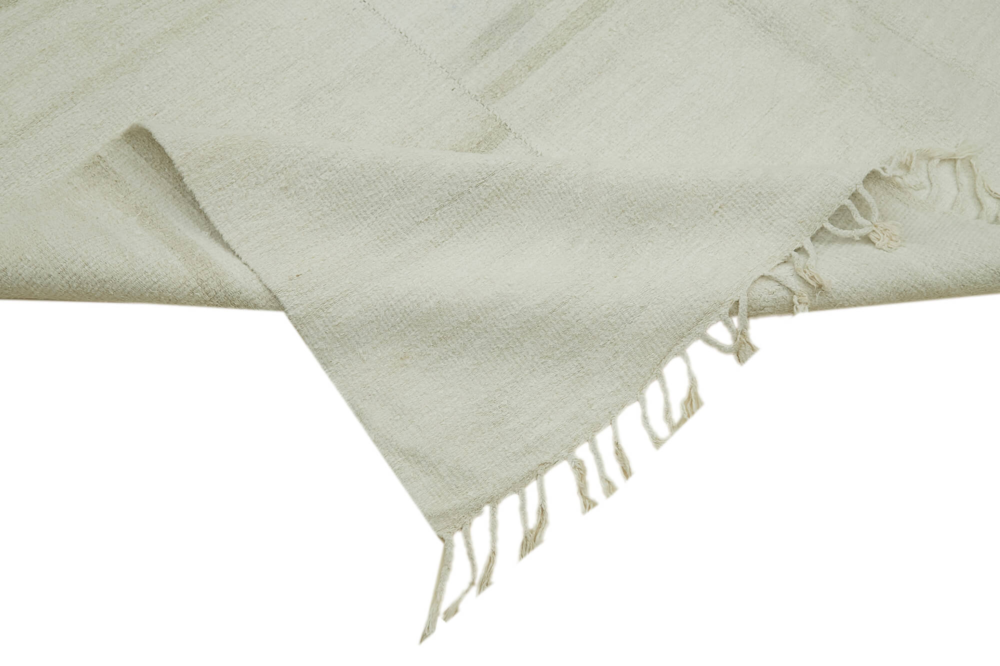 Handmade Hemp Rug – White Geometric Area Rug | Durable Natural Fiber Carpet