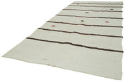 Handmade Hemp Rug - White Geometric Area Rug | Durable Wool Cotton Blend Carpet
