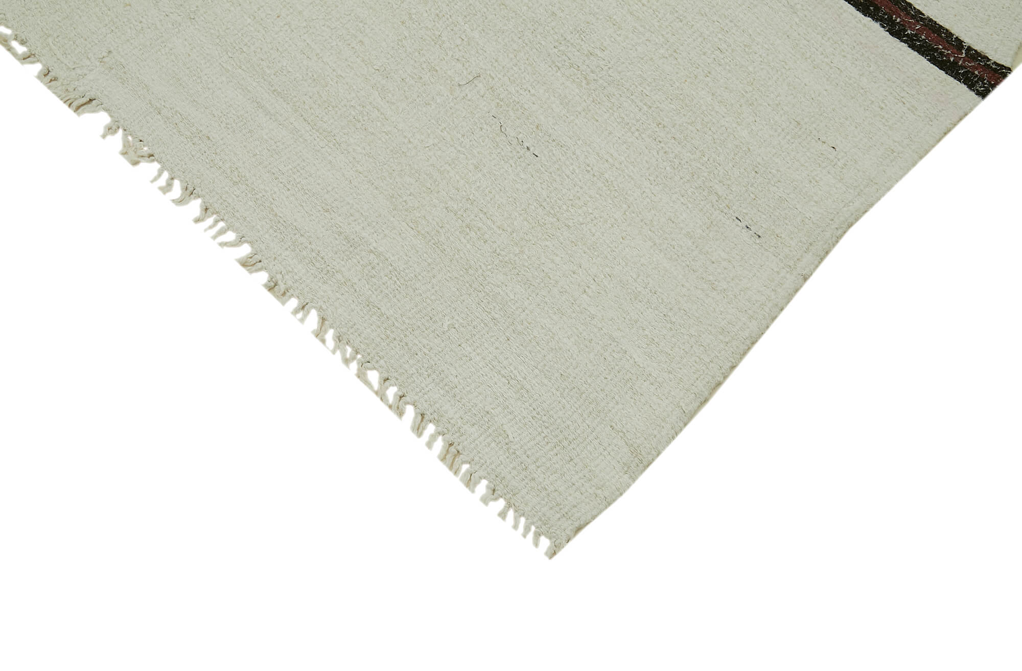 Handmade Hemp Rug - White Geometric Area Rug | Durable Wool Cotton Blend Carpet