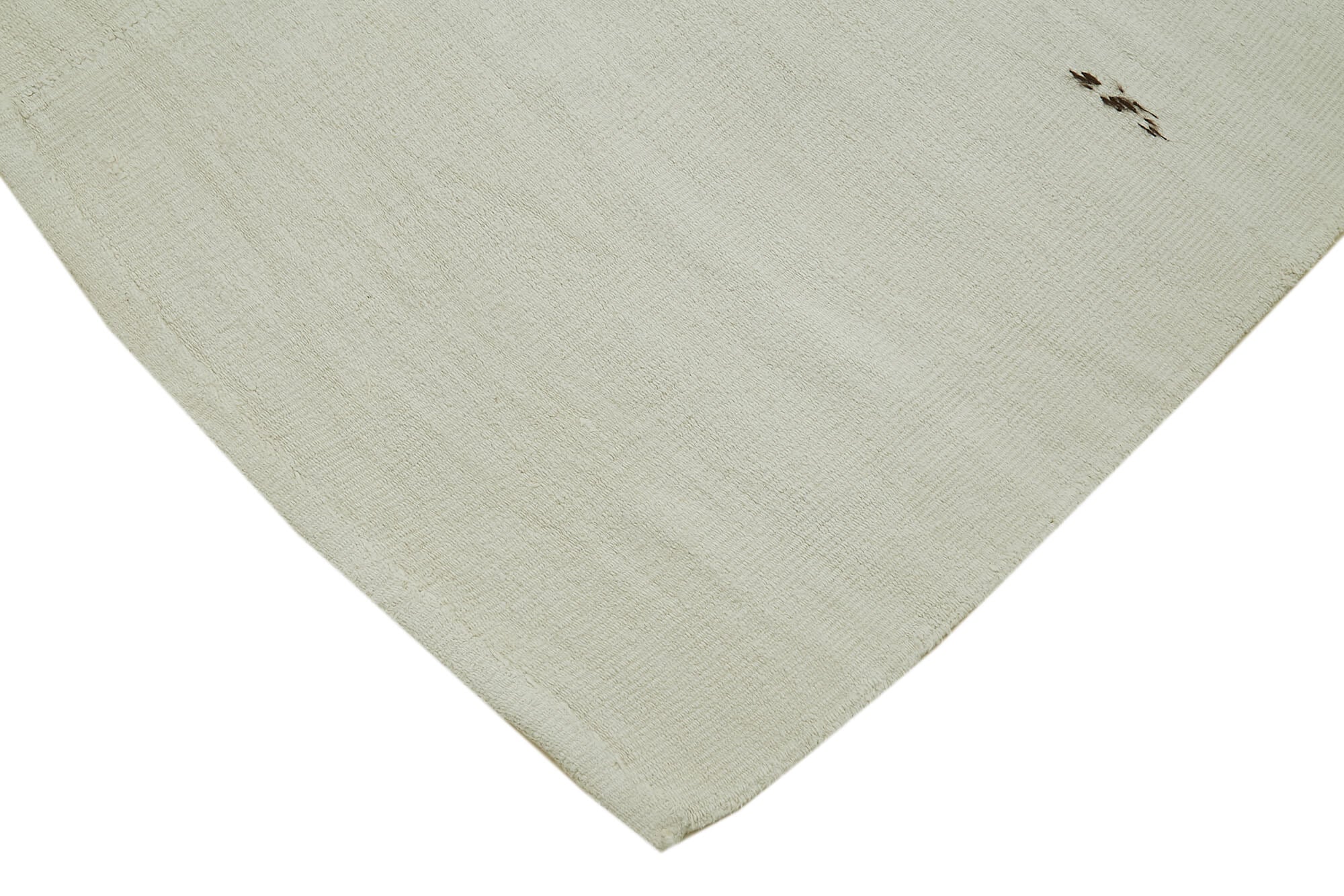 Handmade Hemp Rug – Kendir White Geometric Area Rug 6'2''x11'10'' Soft Texture Carpet