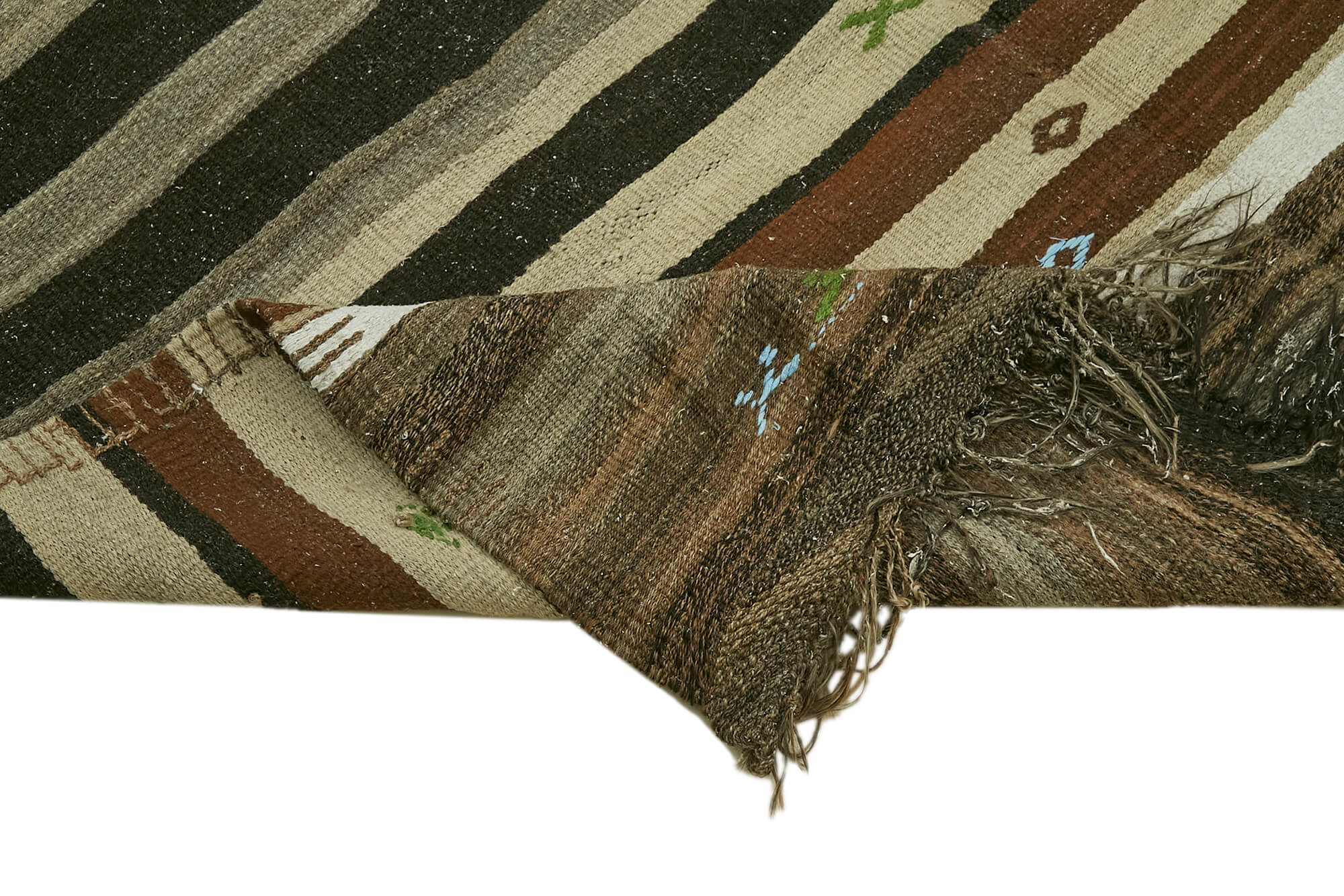 Handmade Hemp Rug – Kendir White Geometric Area Rug 6'11''x13'5'' | Natural Fiber