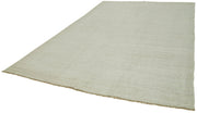 Handmade Hemp Rug - White Geometric Area Rug | Durable Natural Fiber Carpet 7'10''x11'4''