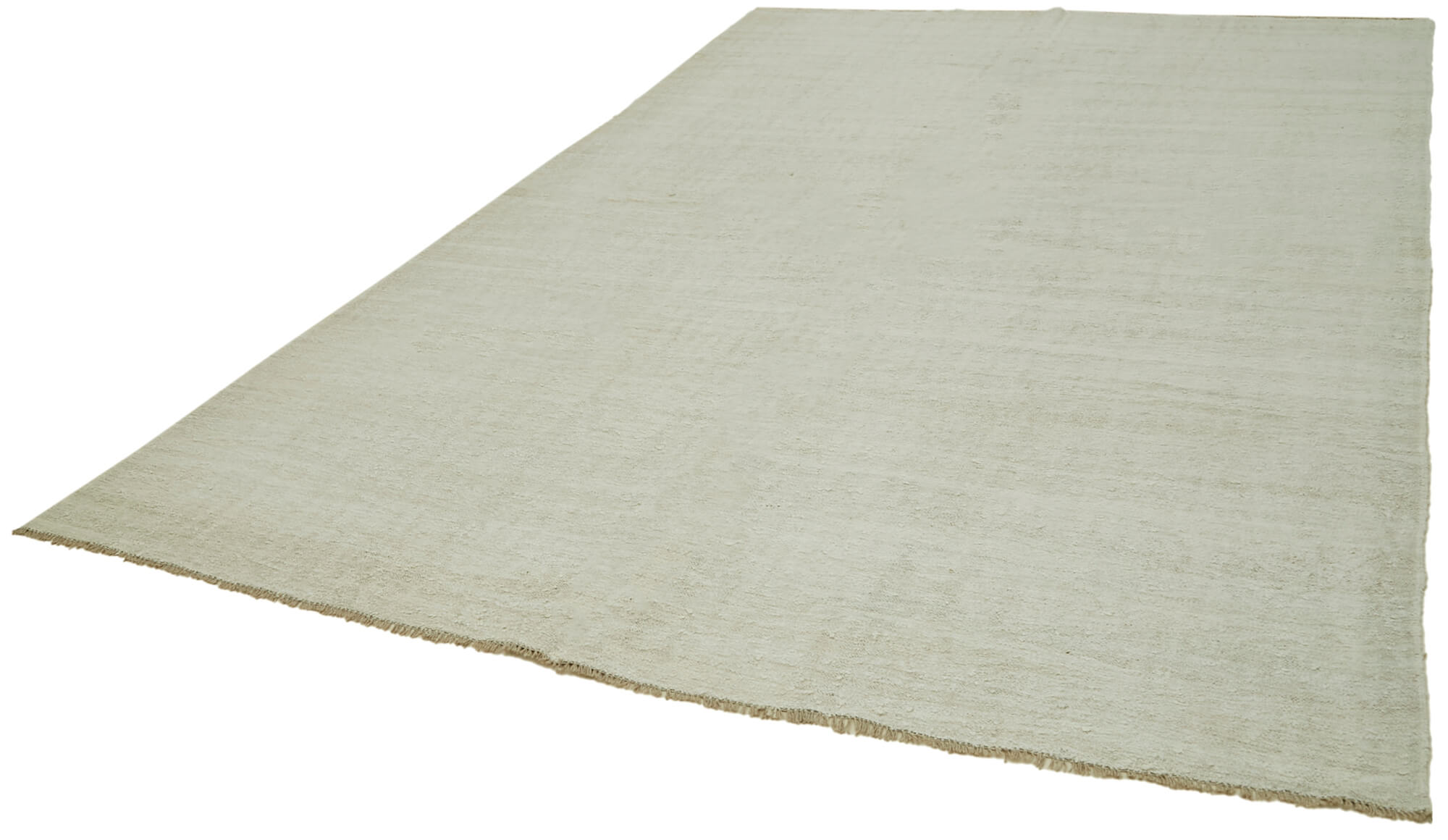 Handmade Hemp Rug - White Geometric Area Rug | Durable Natural Fiber Carpet 7'10''x11'4''