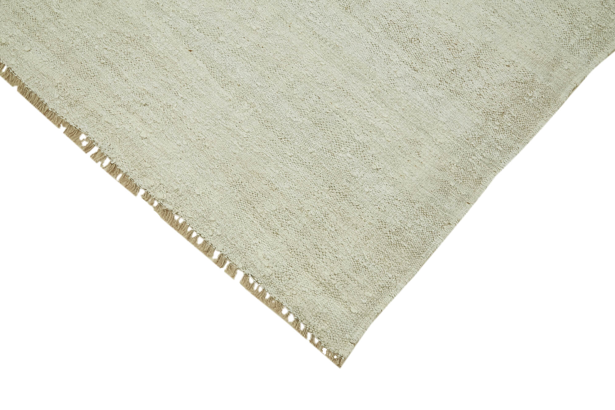 Handmade Hemp Rug - White Geometric Area Rug | Durable Natural Fiber Carpet 7'10''x11'4''