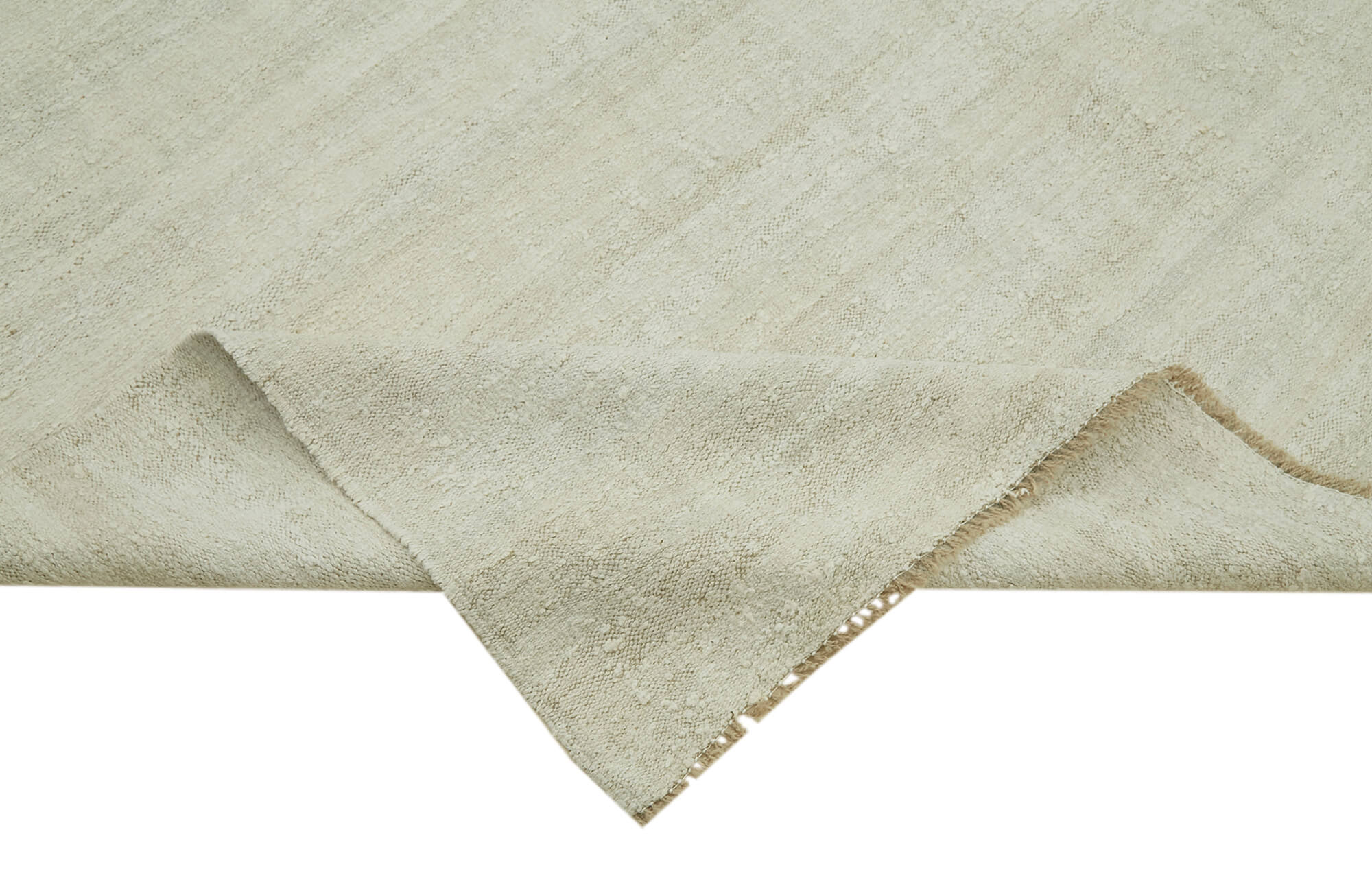 Handmade Hemp Rug - White Geometric Area Rug | Durable Natural Fiber Carpet 7'10''x11'4''