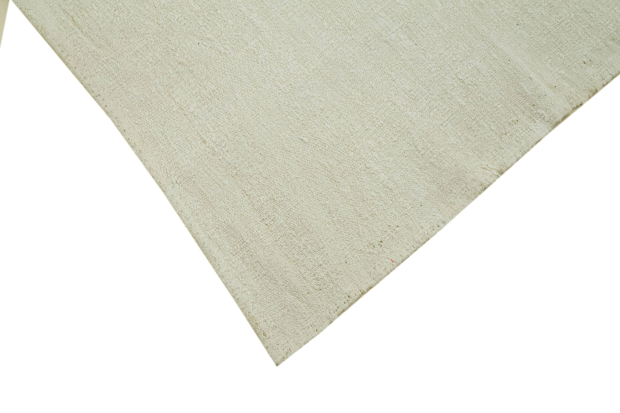 Handmade Hemp Rug - Beige Wool Carpet Geometric Area Rug 6'8''x8'11'' Durable Floor Covering