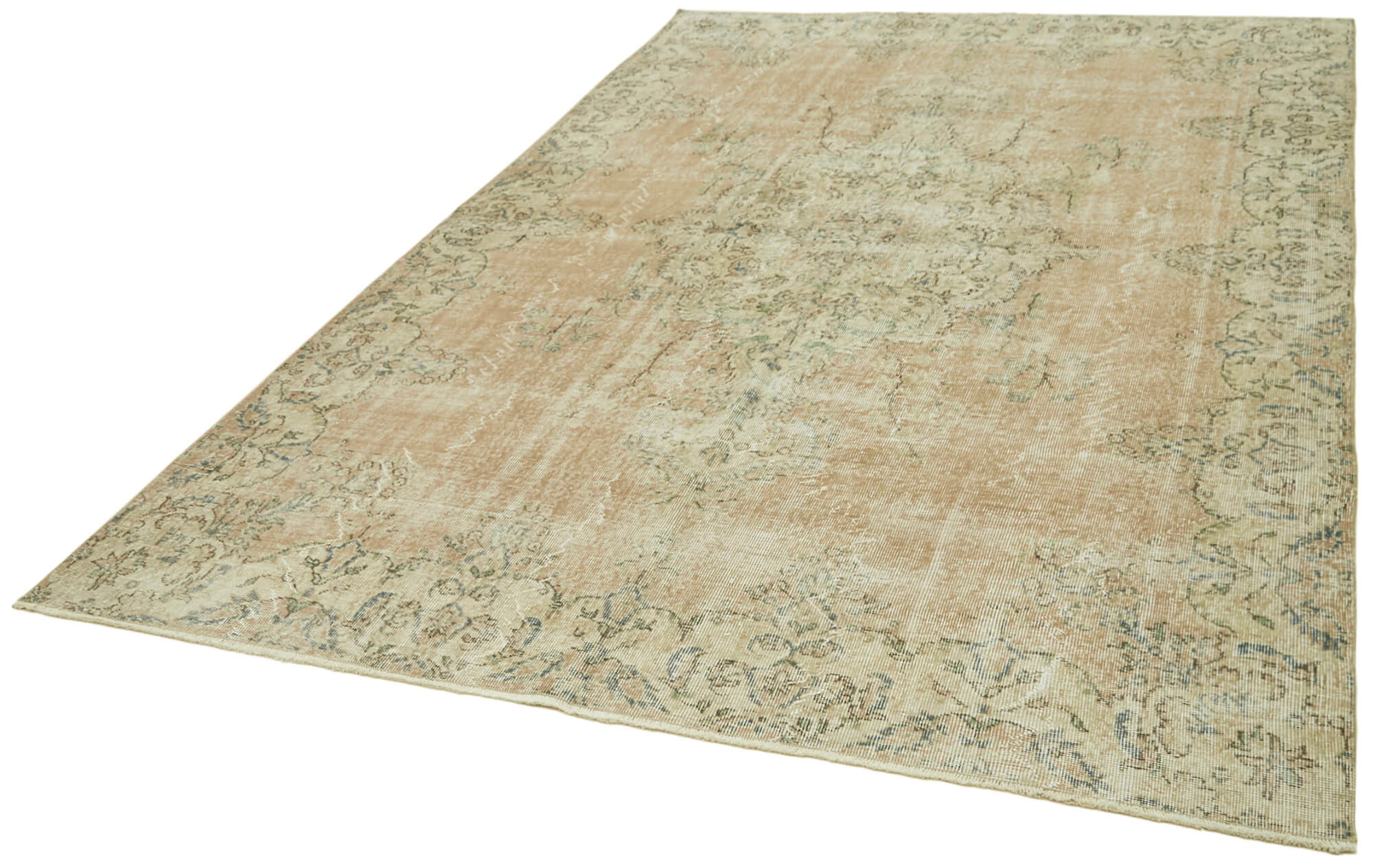 Handmade Wool Cotton Rug | Turkish Hand Knotted Carpet – Neutral Tone Rug 6'11''x10'2''