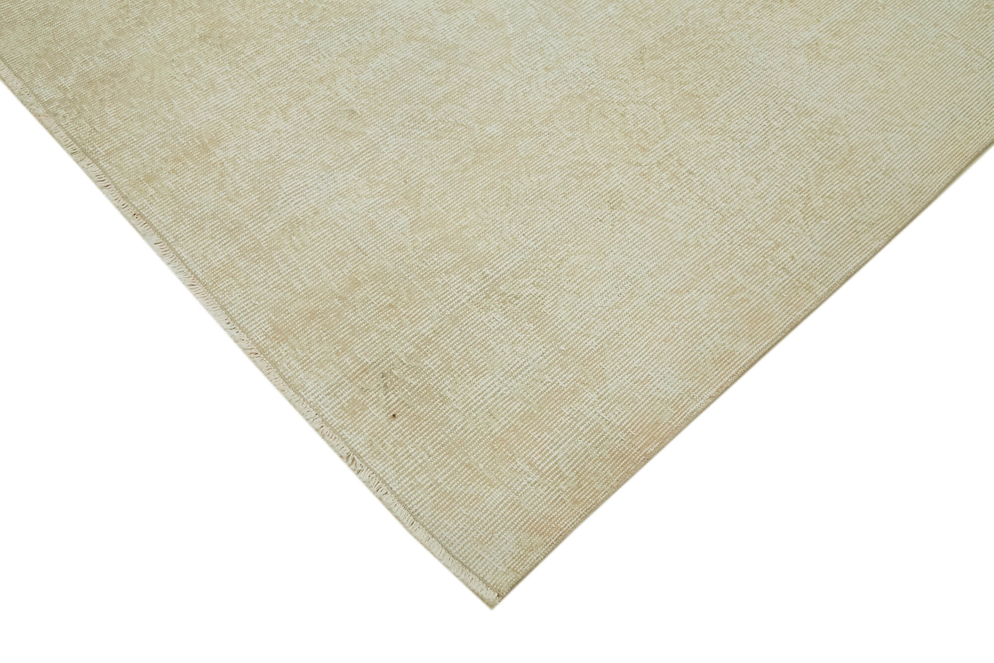 Vintage Wool Cotton Rug – Handmade Beige Area Floor Covering 7'5''x10'11''