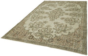 Vintage Wool Cotton Rug - Handmade Turkish Carpet 7x11 Area Rug 6'10''x10'9''