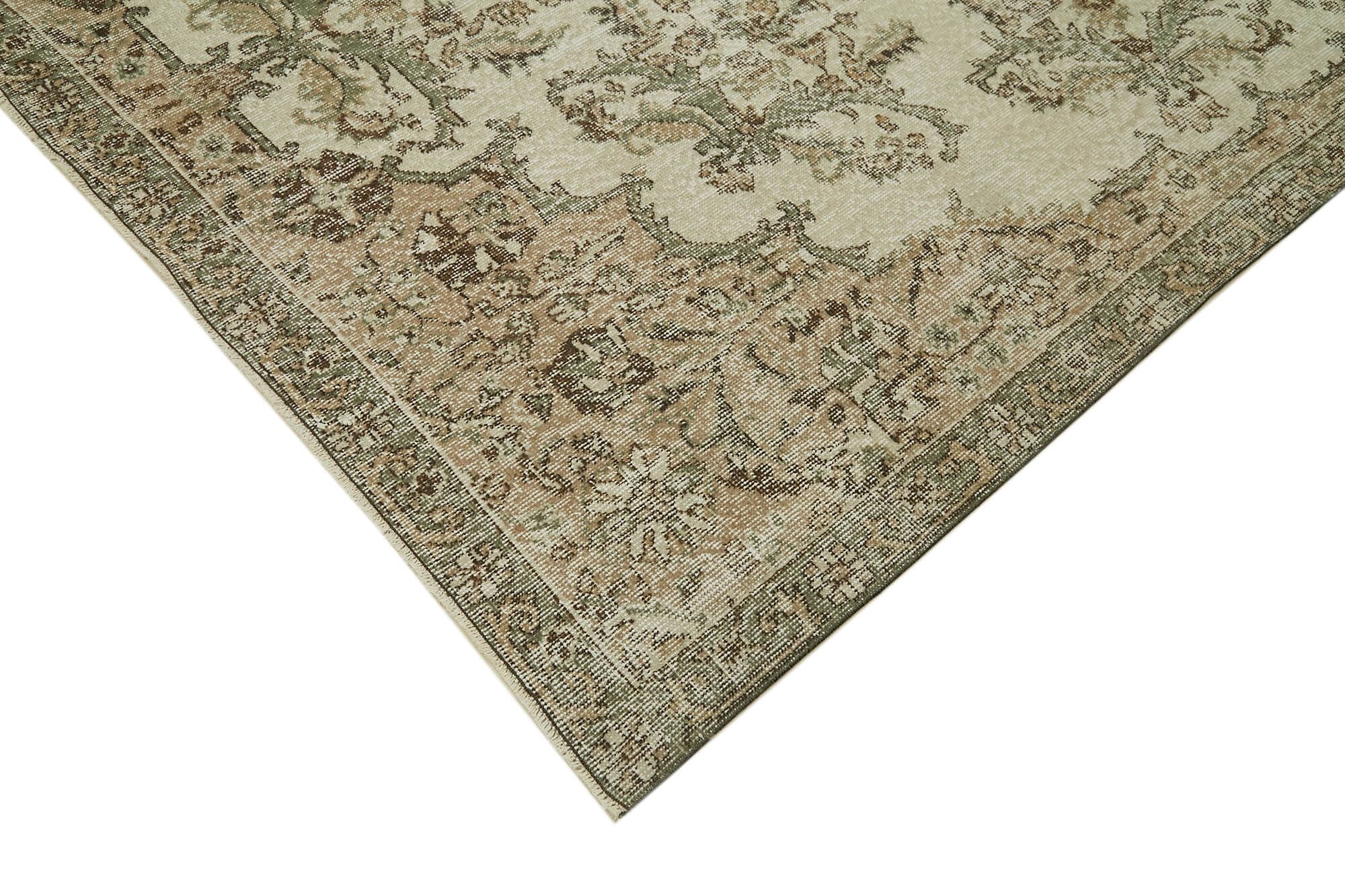 Vintage Wool Cotton Rug - Handmade Turkish Carpet 7x11 Area Rug 6'10''x10'9''