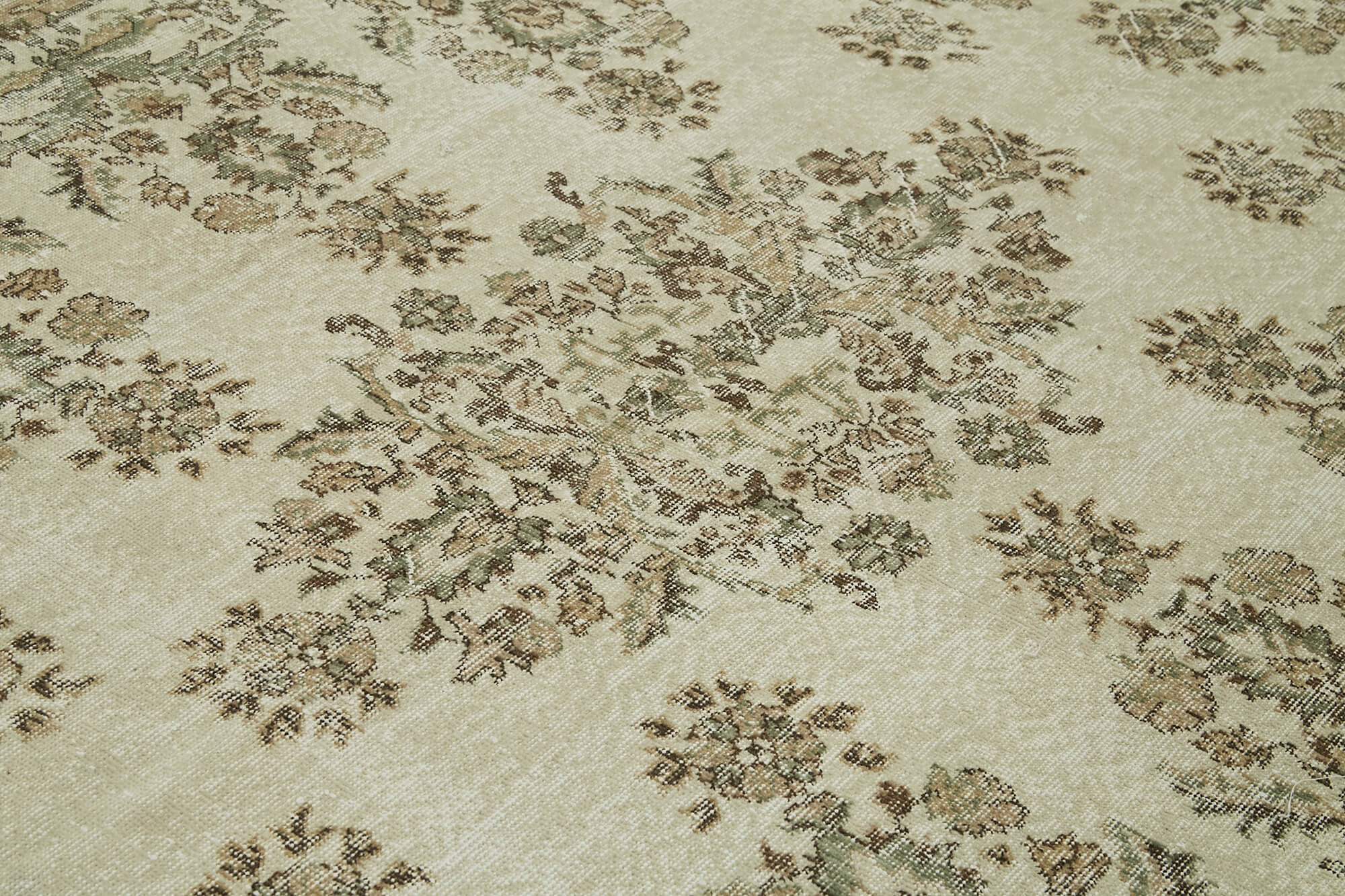 Vintage Wool Cotton Rug - Handmade Turkish Carpet 7x11 Area Rug 6'10''x10'9''