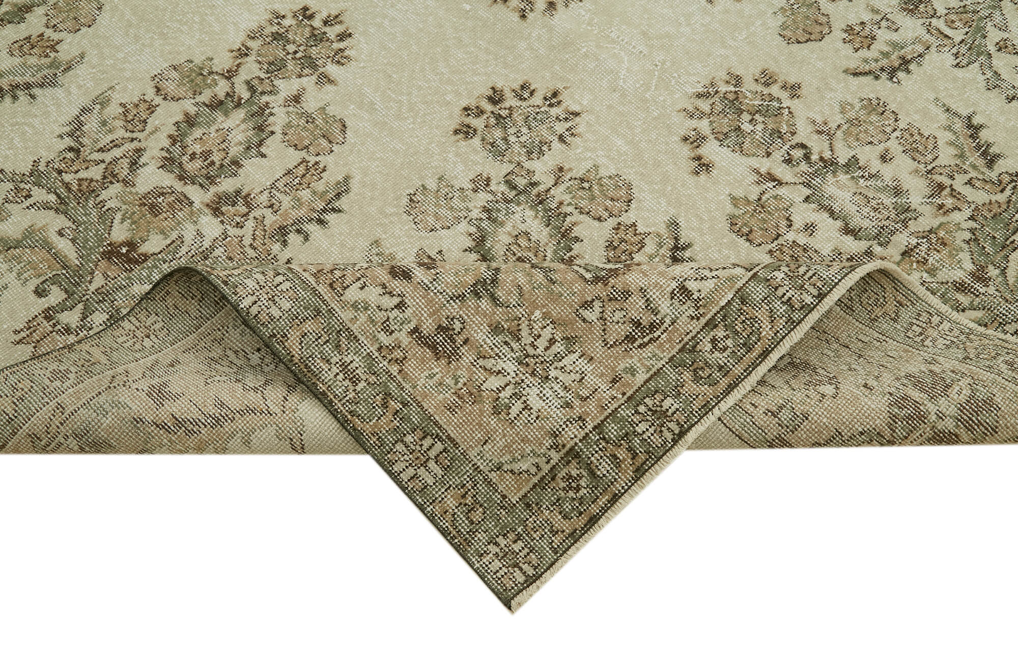 Vintage Wool Cotton Rug - Handmade Turkish Carpet 7x11 Area Rug 6'10''x10'9''