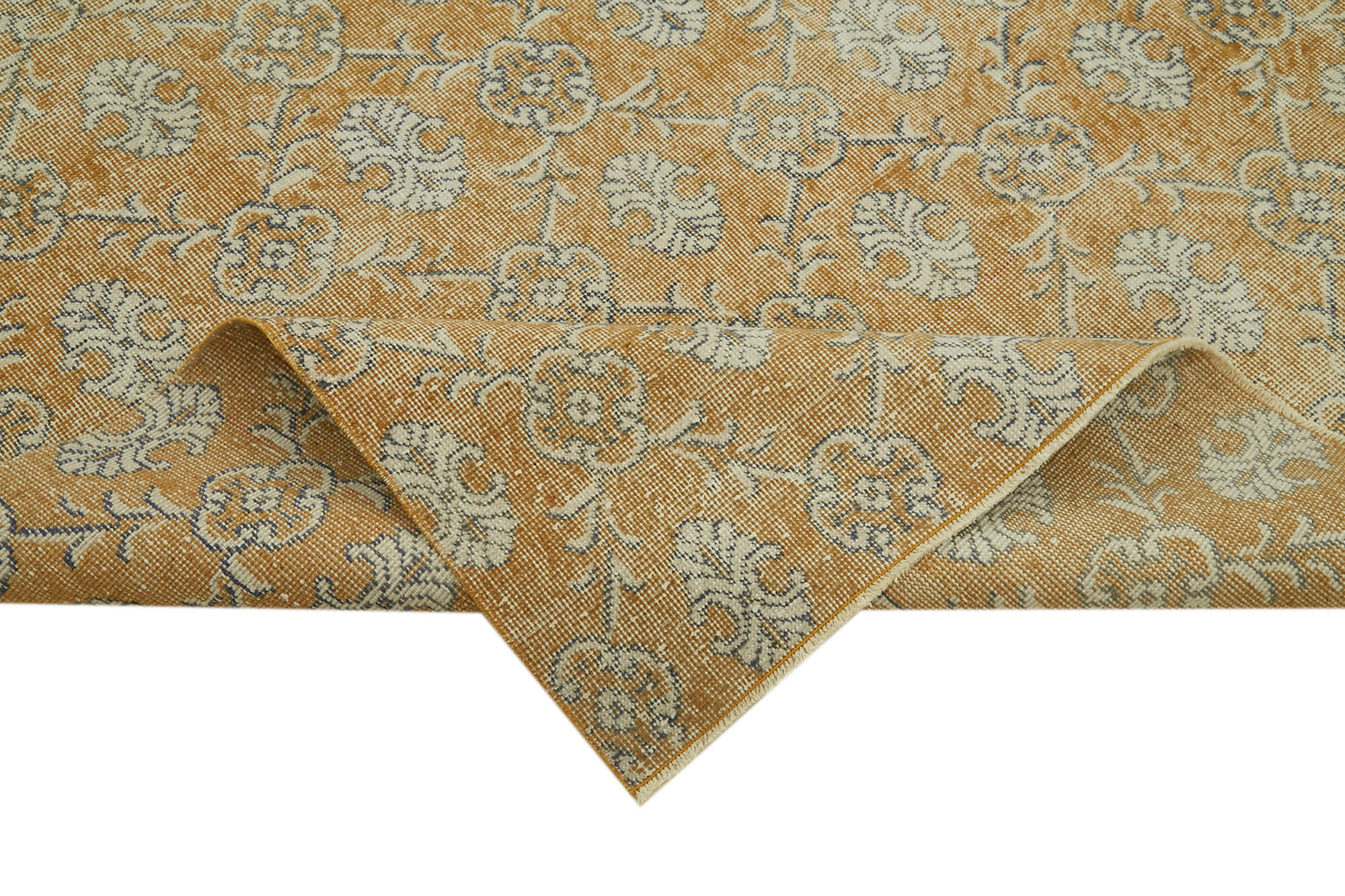 Vintage Wool Cotton Rug – Handmade Area Rug | Turkish Hand Knotted Carpet 6'11''x10'4''