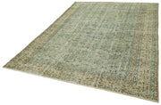Vintage Wool Cotton Rug - Handmade 6x9 Foot Beige Living Room Area Rug