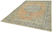 Vintage Wool Cotton Rug – Handmade Area Rug | Beige Wool Carpet 6'10''x10'