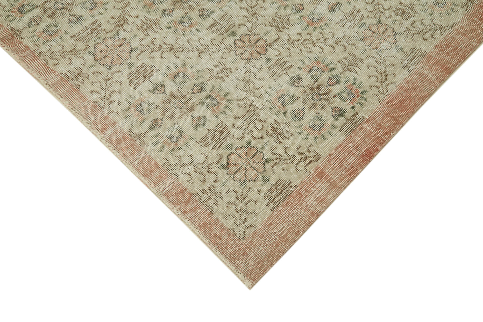 Vintage Wool Cotton Rug – Handmade Beige Area Rug | Durable Hand Woven Turkish Carpet