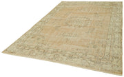 Handmade Wool Cotton Rug – Vintage Area Rug 6'9'' x 10'3'' Beige Cotton