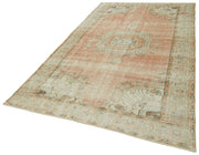 Vintage Wool Cotton Rug – Handmade Area Rug 6'0'' x 10'7'' Beige Turkish Carpet